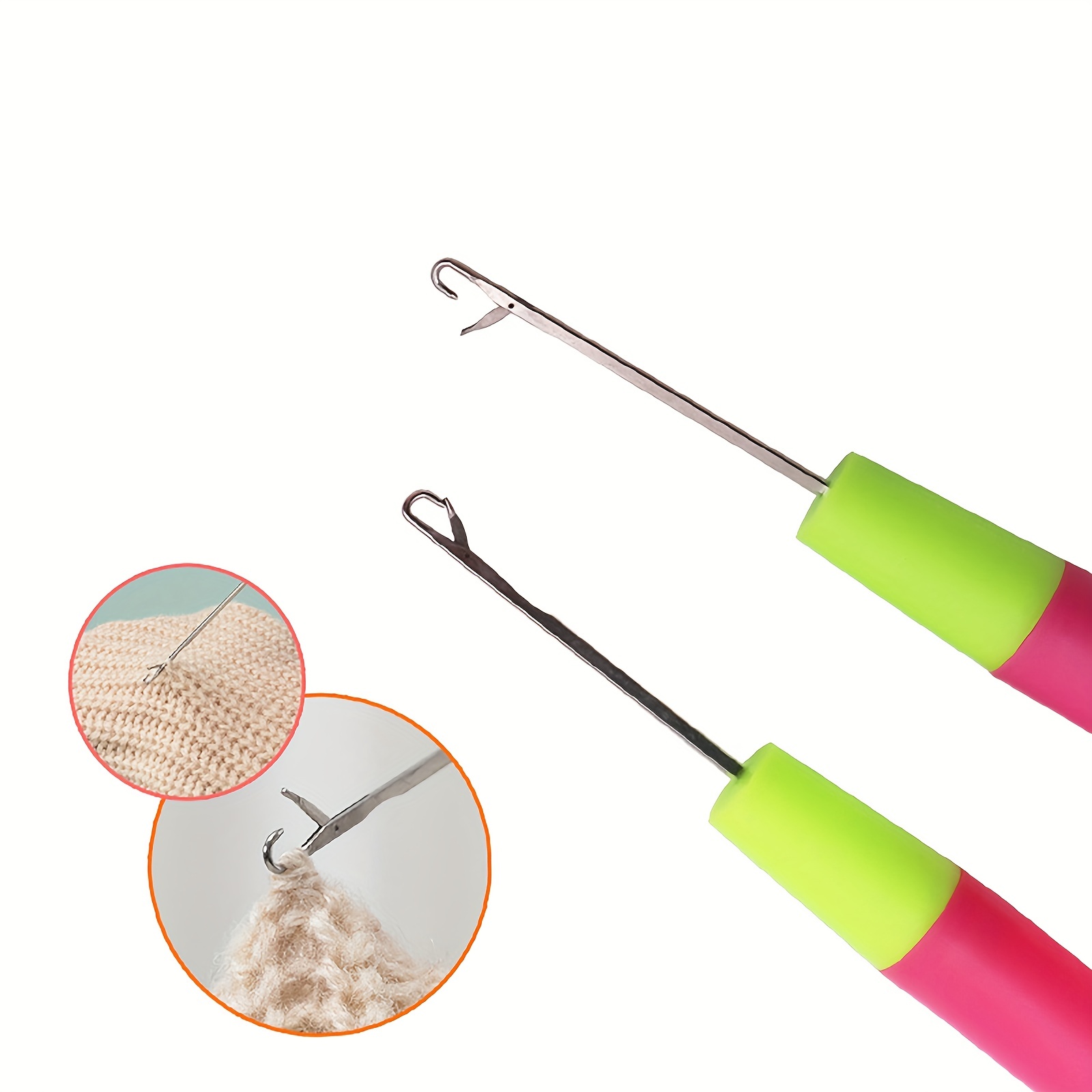 2pcs Large Crochet Braid Hair, Latch Hook Tool, Latch Hook Crochet Needle  For Micro Braids, Hair Extension, Feather And Carpet