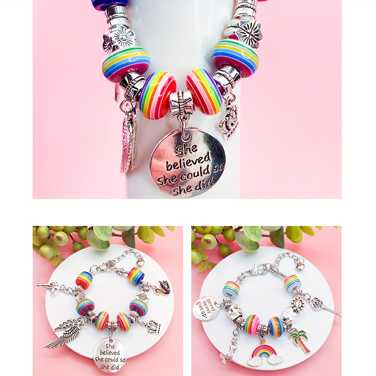 Charm Bracelet Making Kit for Girls, DIY Jewelry  