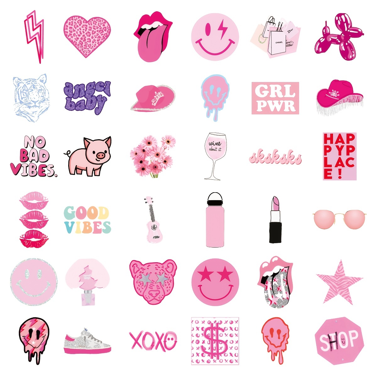 No Bad Vibes Pink Aesthetic Sticker