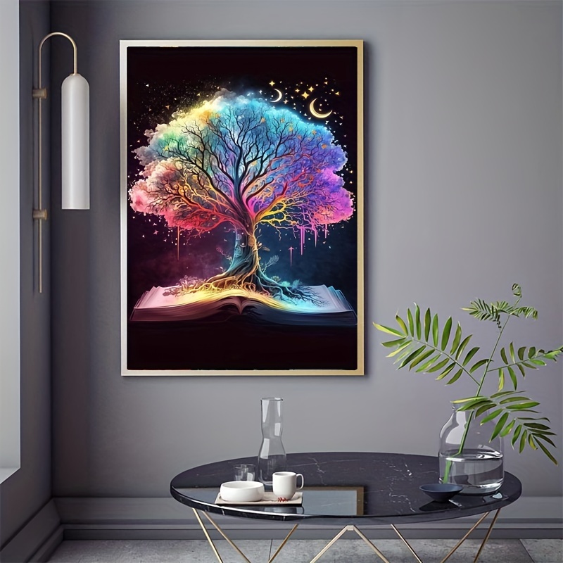 5D Artificial Diamond Art Painting Tree, Large Rhinestones Painting Kits  For Adults, DIY Large Rhinestones Painting Kits For Adults, DIY Large 5D  Rhin