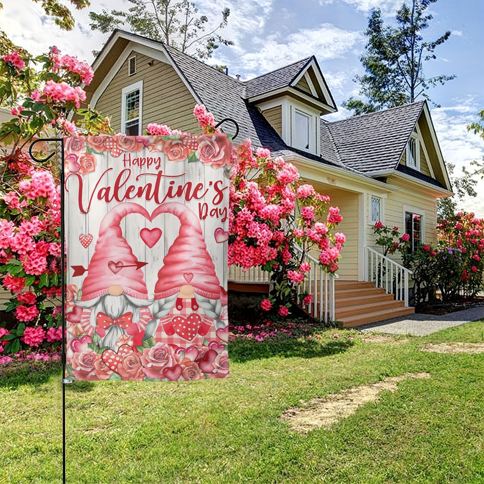  Valentine's Day Flag 3x5 FT Holiday Banner Glitter Love Floral  Red Hearts Garden Yard House Flags with Brass Grommets Indoor Outdoor  Wedding Party Home Valentines Decorations, Single-Sided : Patio, Lawn