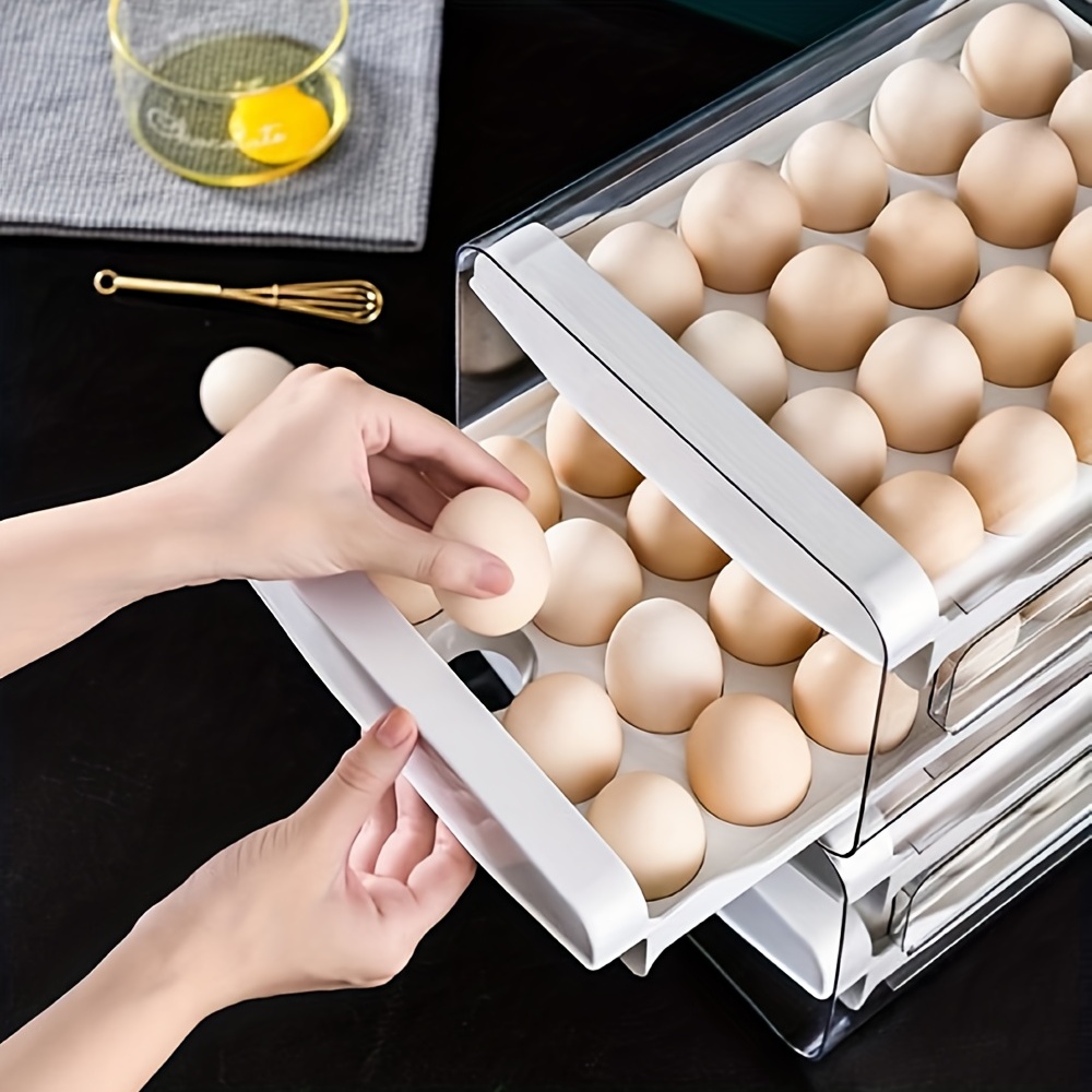 Double Layer Egg Storage Box Leak Proof Stackable
