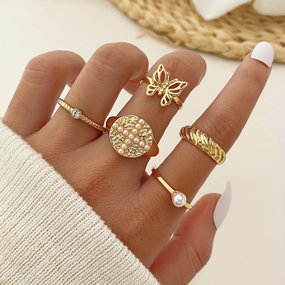 Stainless Steel Simple Fashion Cross Zircon Ring Women - Temu Canada