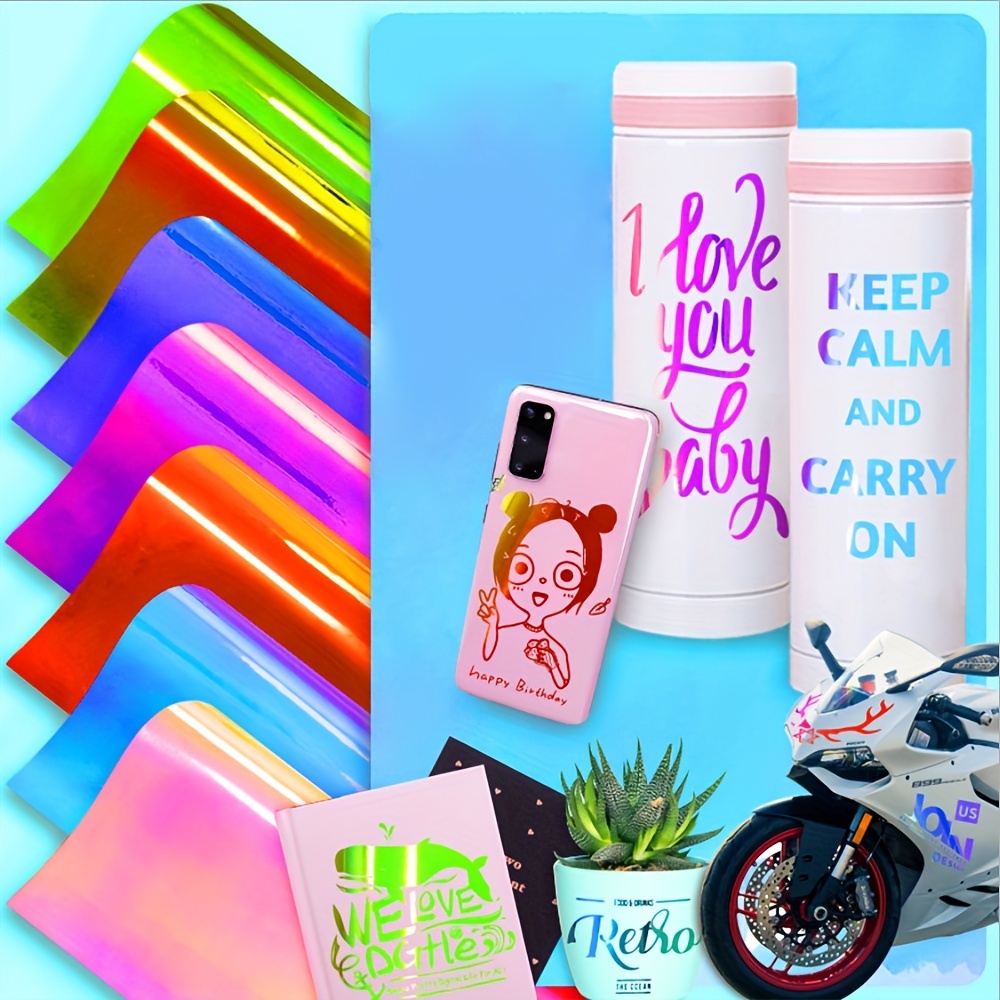 Self Adhesive Vinyl Holographic Car Sticker Film - Temu