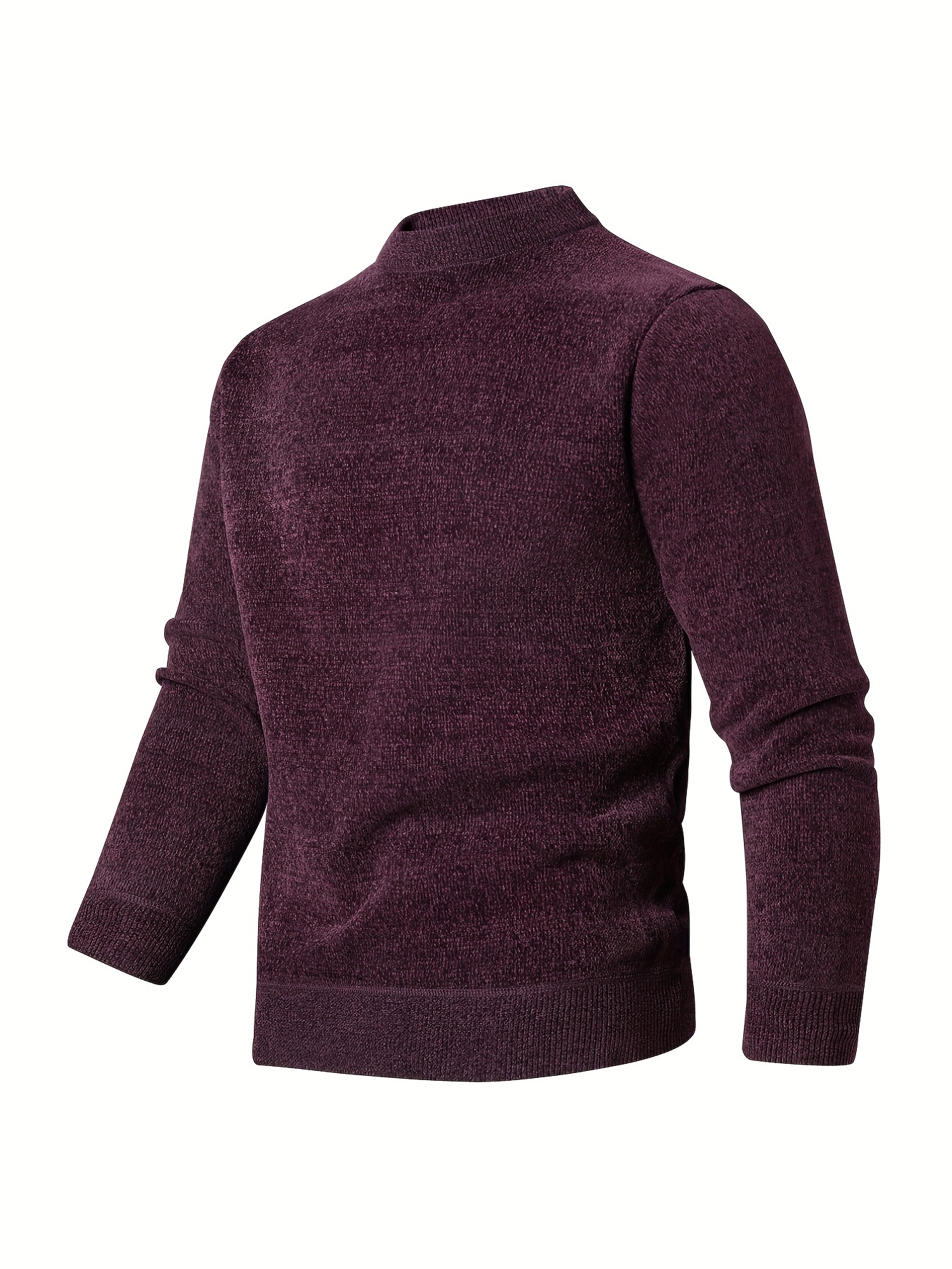 Suéter Tejido Combinables Con Todo, Suéter De Cuello Alto De Punto Para  Hombre Cálido Y Elástico Casual Para Otoño E Invierno