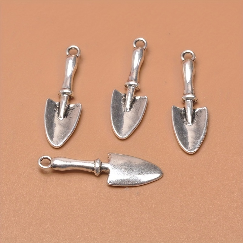 10pcs Antique Silver Shovel Pendant Clasp Bail For Diy - Temu