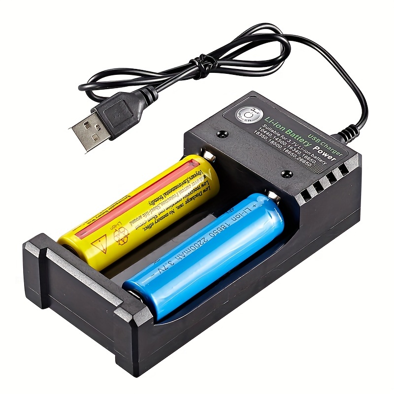  6 baterías recargables de 18650 mAh, cargador universal para  baterías recargables de iones de litio de 3.7 V 18650, 26650, 14500, 10440  (envío estadounidense) : Electrónica