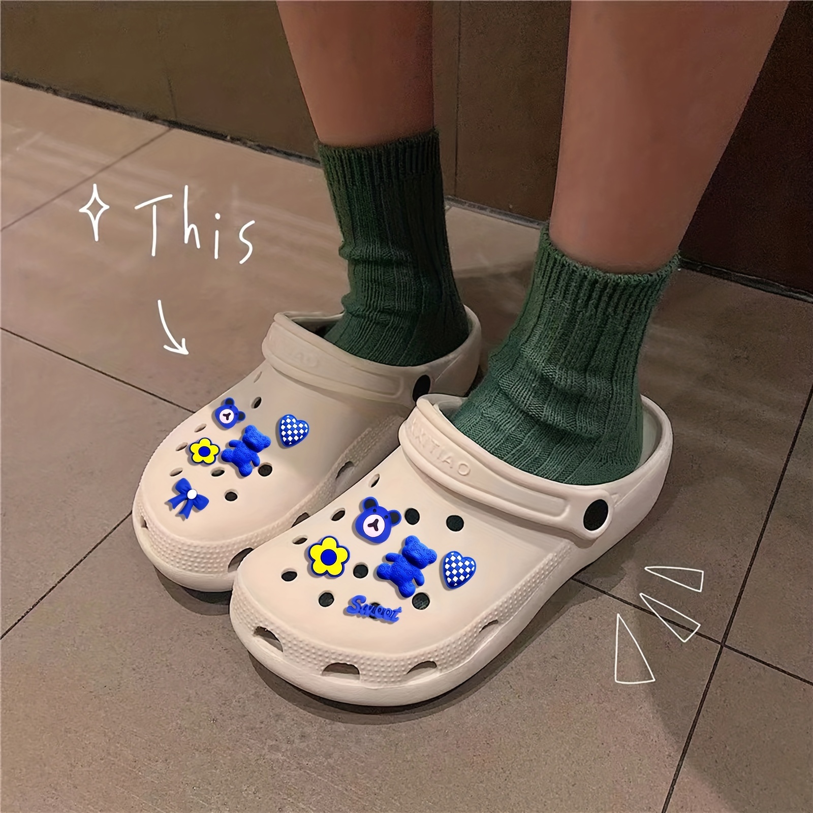 Kawaii 3d Cartoon Shoes Charms For Clogs Sandals - Temu