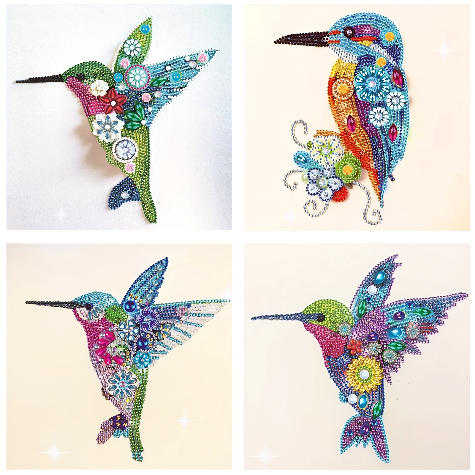 Crystal Jewelry Bird Part Drill Diamond Dots Canvas Art Craft Kits