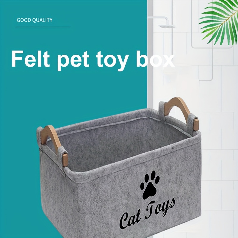 Dog Toy Storage Container High-quality Felt Pet Toy Organizer