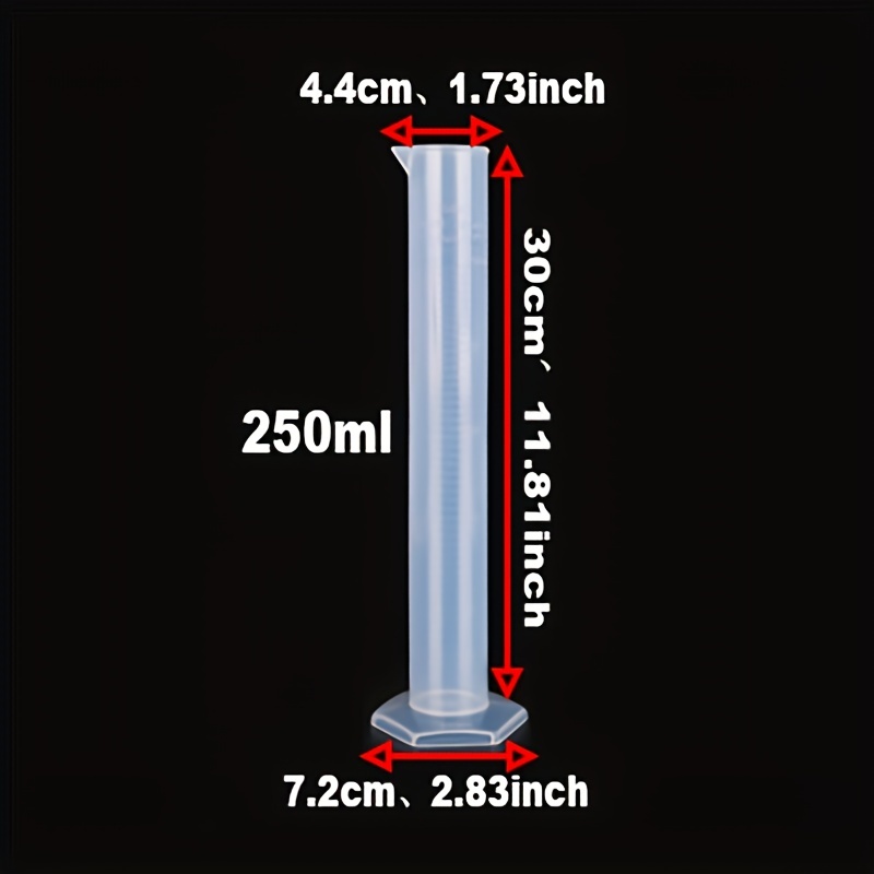 Glass Measuring Cylinder 250 ml Professional Lab Graduated Cylinder  Chemistry Lab Glass Standard Measurement Cup Grade A