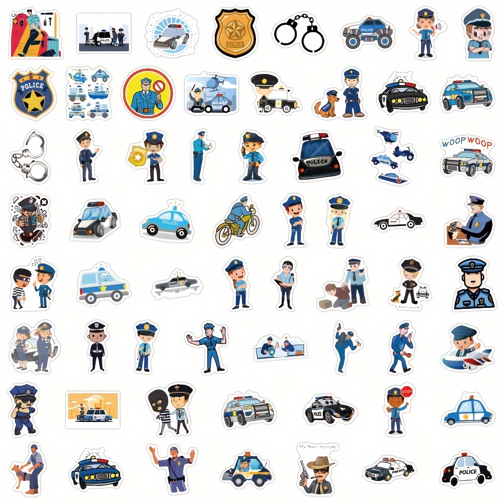 Police Stickers Police Car Waterproof Vinyl Stickers For - Temu