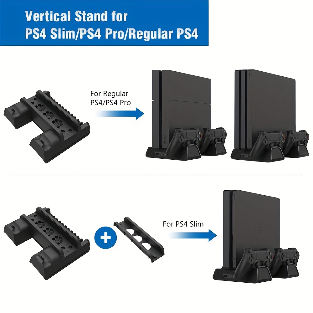 Generic Support vertical de refroidissement PS4 Pro 2 chargeurs de  contrôleur et 2 ventilateurs à prix pas cher