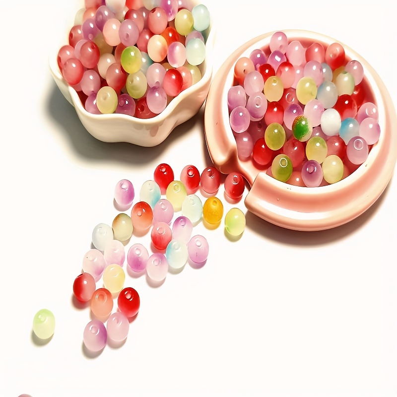 100pcs 8mm Cuentas Acrílicas Gelatina Colores Brillantes - Temu