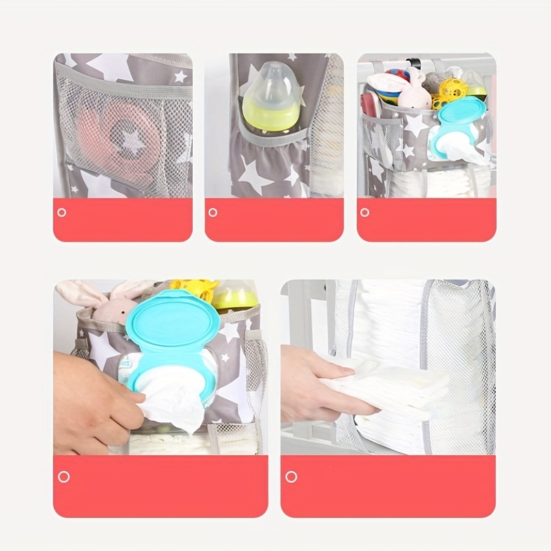Baby Bedside Hanging Bag Diaper Clothes Organizer Storage Bag