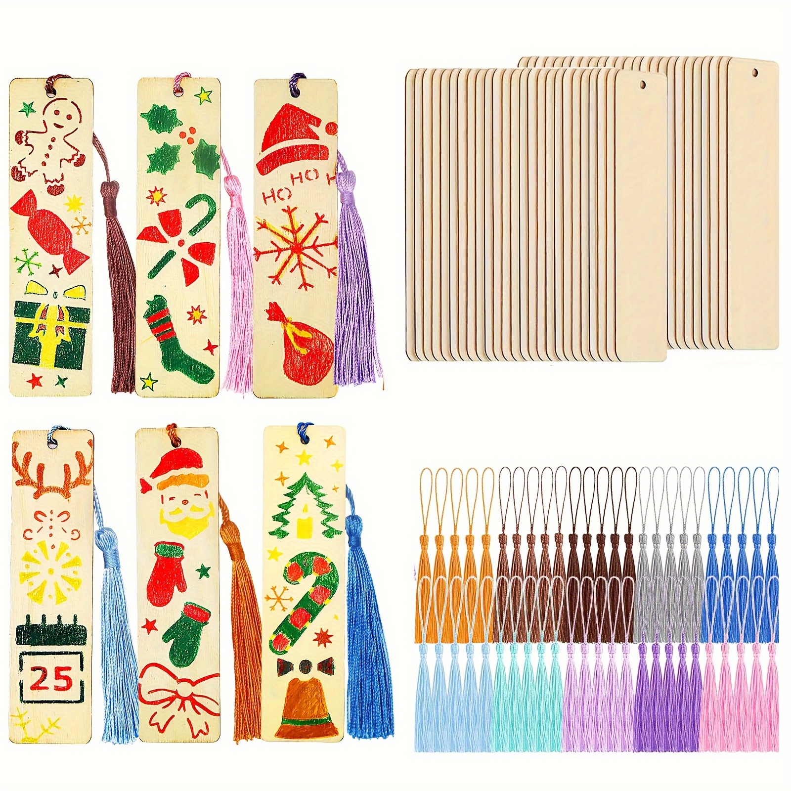  VILLCASE 10pcs Wooden Blank Bookmark Wood Bookmark Cutout  Bookmark Blanks Vintage Bookmark Wood Hanging Tags Bookmarks to Paint DIY  Bookmarks for Kids Bulk Bracket Classic Primary School : Office Products