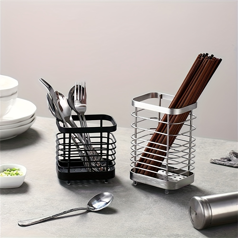 Escurridor de cubiertos de acero inoxidable, para platos soporte Vertical,  palillos, cesta de almacenamiento, organizador de vajilla, estantes,  herramientas de cocina