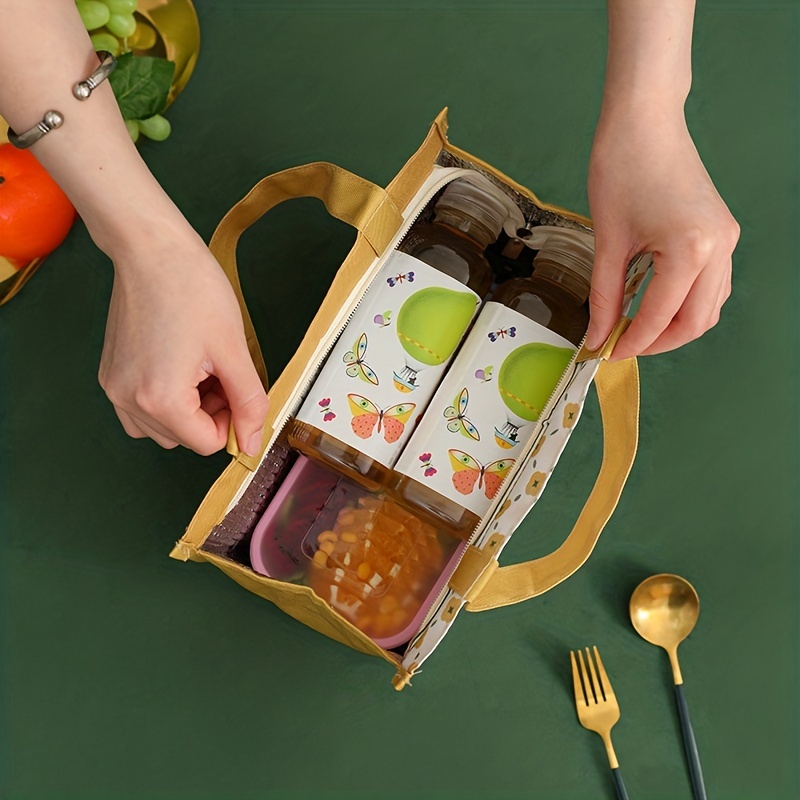 Large Capacity Waterproof Picnic Bento Bag With Ice Pack And Lunch Box -  Perfect For Outdoor Activities And Picnics - Temu