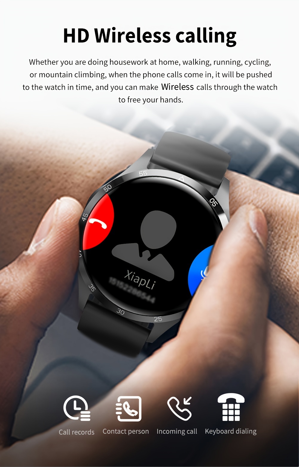 GUHUAVMI 2024 Nuovo Smartwatch Tracker GPS Uomo GT4 Pro+ Schermo AMOLED Da 1,53 Pollici 360 * 360 HD Chiamata Wireless NFC Smartwatch Impermeabile IP68 Donne. dettagli 4