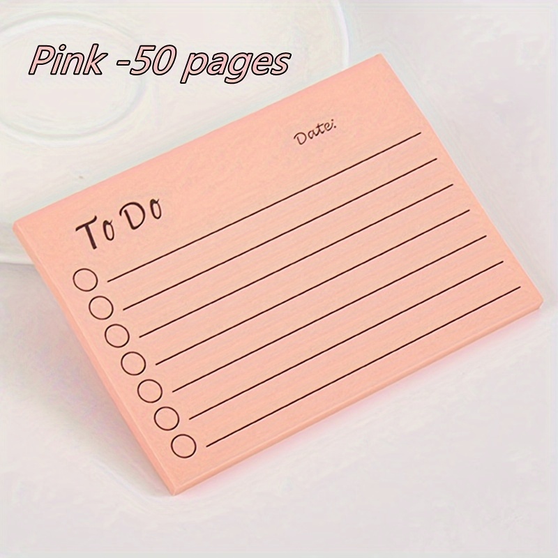 3/6 Pads To Do List Sticky Notes (6 Colors Optional) Sticky - Temu