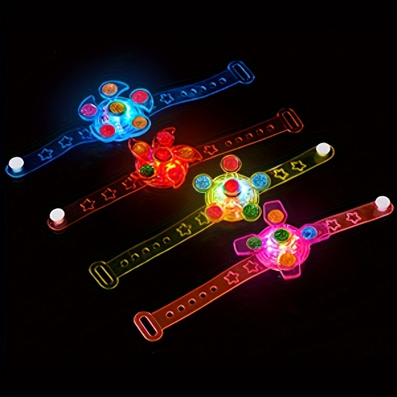 Paquete De 6 Pulseras Iluminadas Juguetes Giratorios Con Luz - Temu Mexico