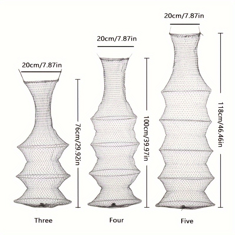 Foldable Fishing Net Collapsible Mesh Fishing Gear