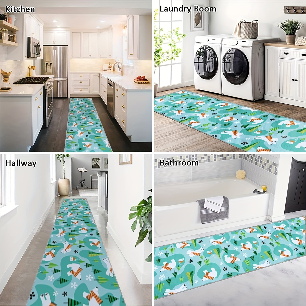  TEALP Laundry Rugs for Laundry Room Laundry Room Mats