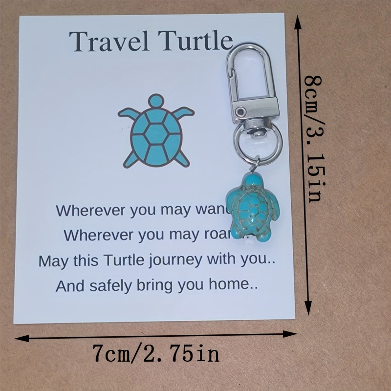 Tortue de voyage, porte-clés tortue, porte-clés tortue, cadeau  personnalisé, bijou de sac tortue, idée cadeau anniversaire pour une amie,  porte-bonheur -  France