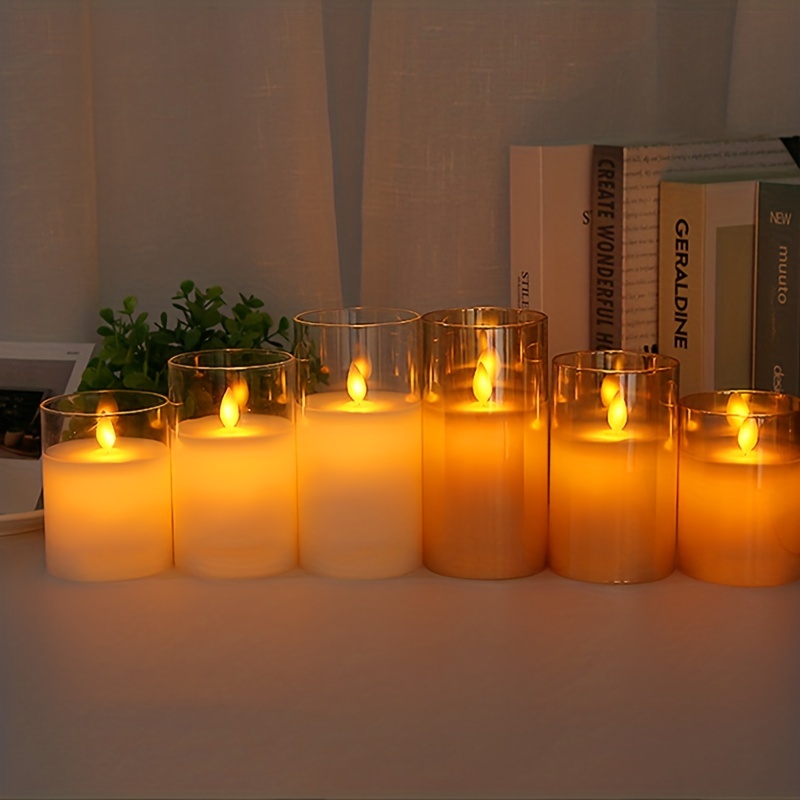 3 Pezzi Candele Senza Fiamma Blu Luci A Stringa Candele A - Temu