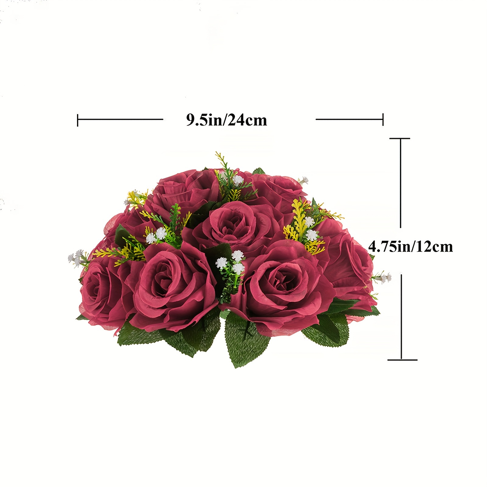 2pcs Bolas Flores Bodas Centros Mesa Rosas Falsas Base Bolas - Temu