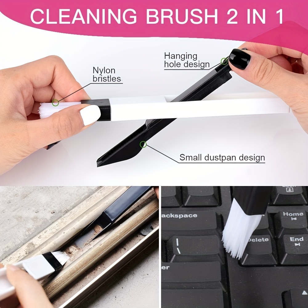 Hard Bristled Crevice Cleaning Brush, Small Cleaning Brushes,Long Slit Hand  Brush,Dead Corners Brushes,Window Groove Cleaning Brush,Crevice Cleaning