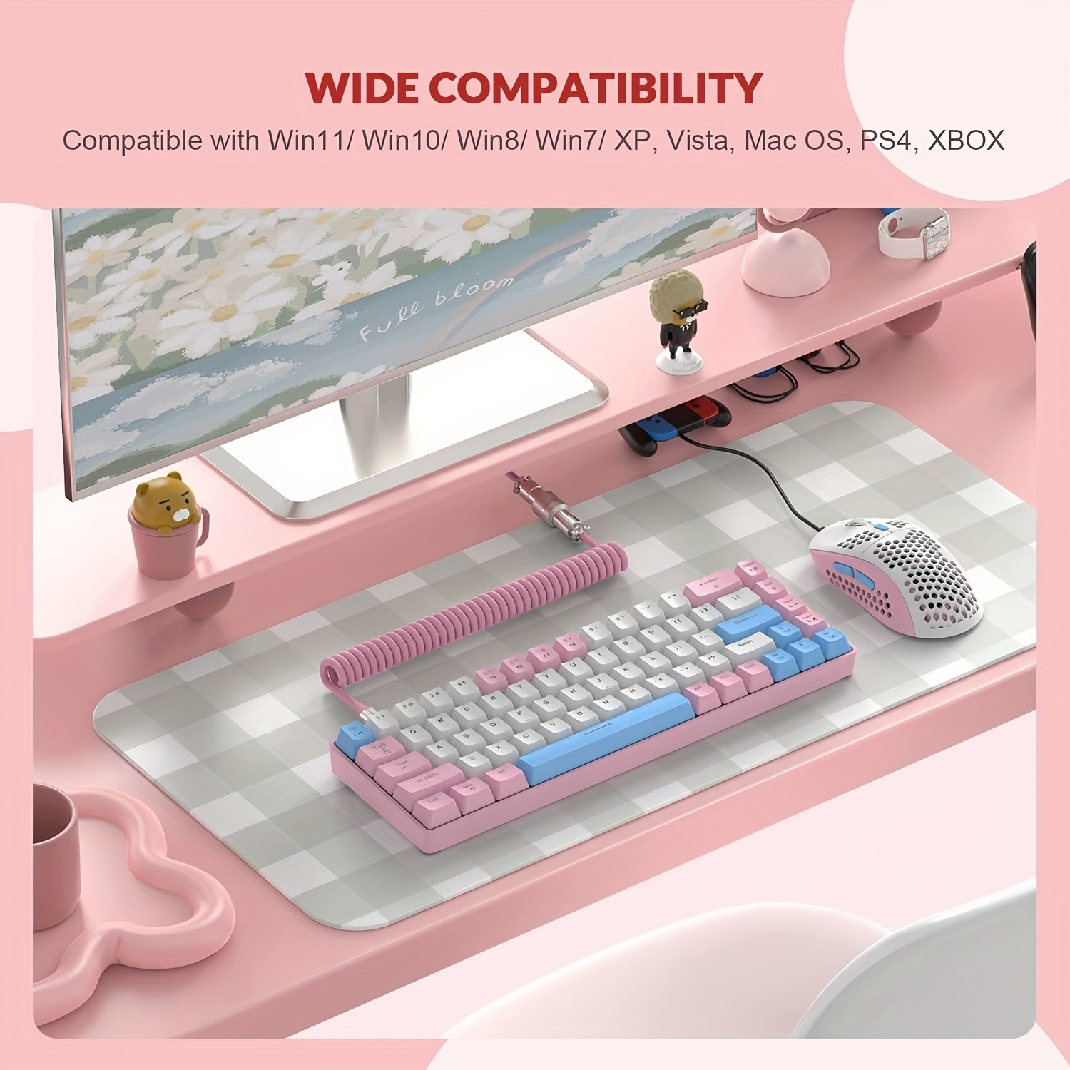 Teclado para Juegos con Cable 60% Mini Teclado Compacto con  Retroiluminación RGB Teclado Ergonómico y Mecánico de 61 Teclas para  Jugadores de PC Mecanógrafo Oficina ANGGREK Otros