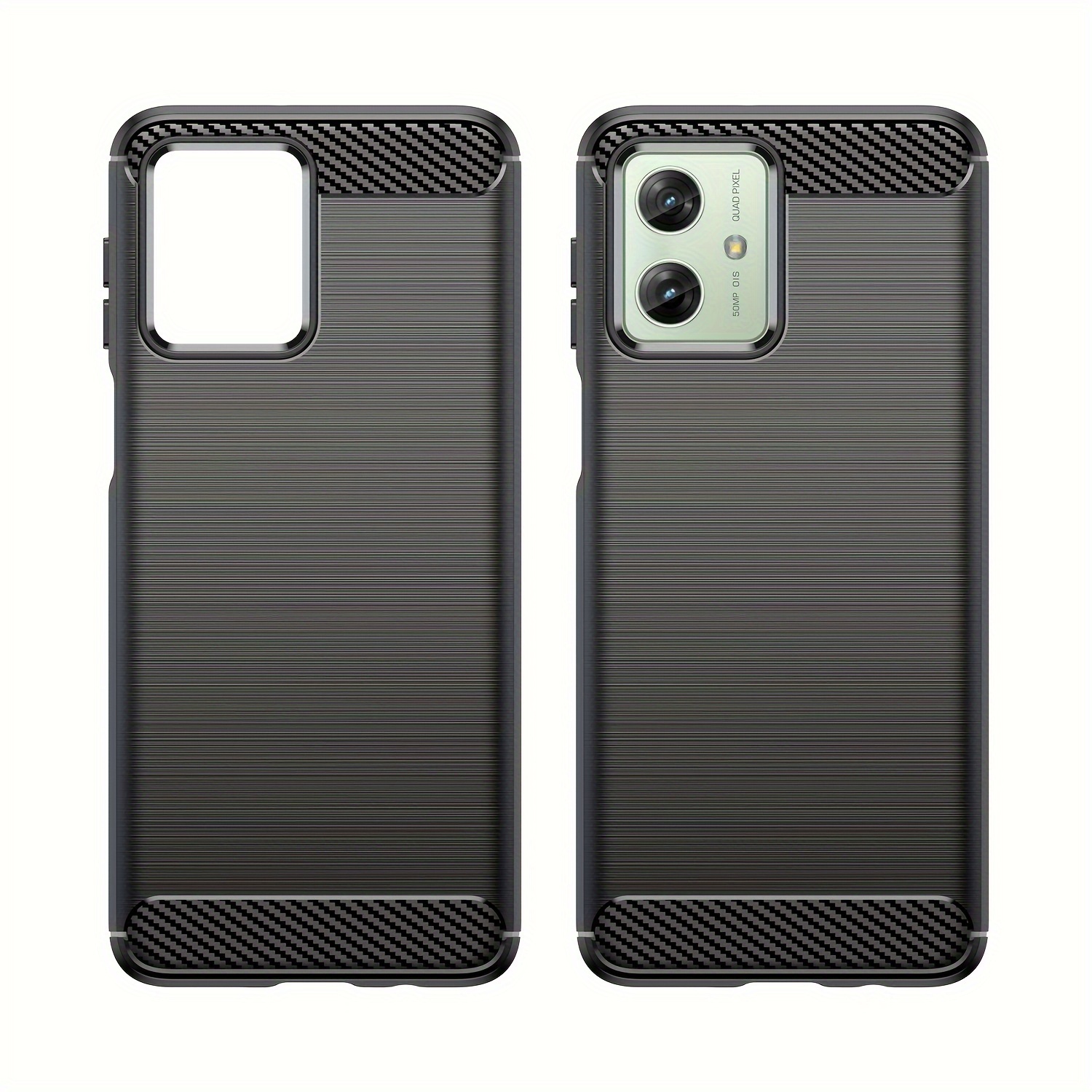 Motorola Moto G84 5G Case Carbon Fibre Phone Cover & Screen Protector