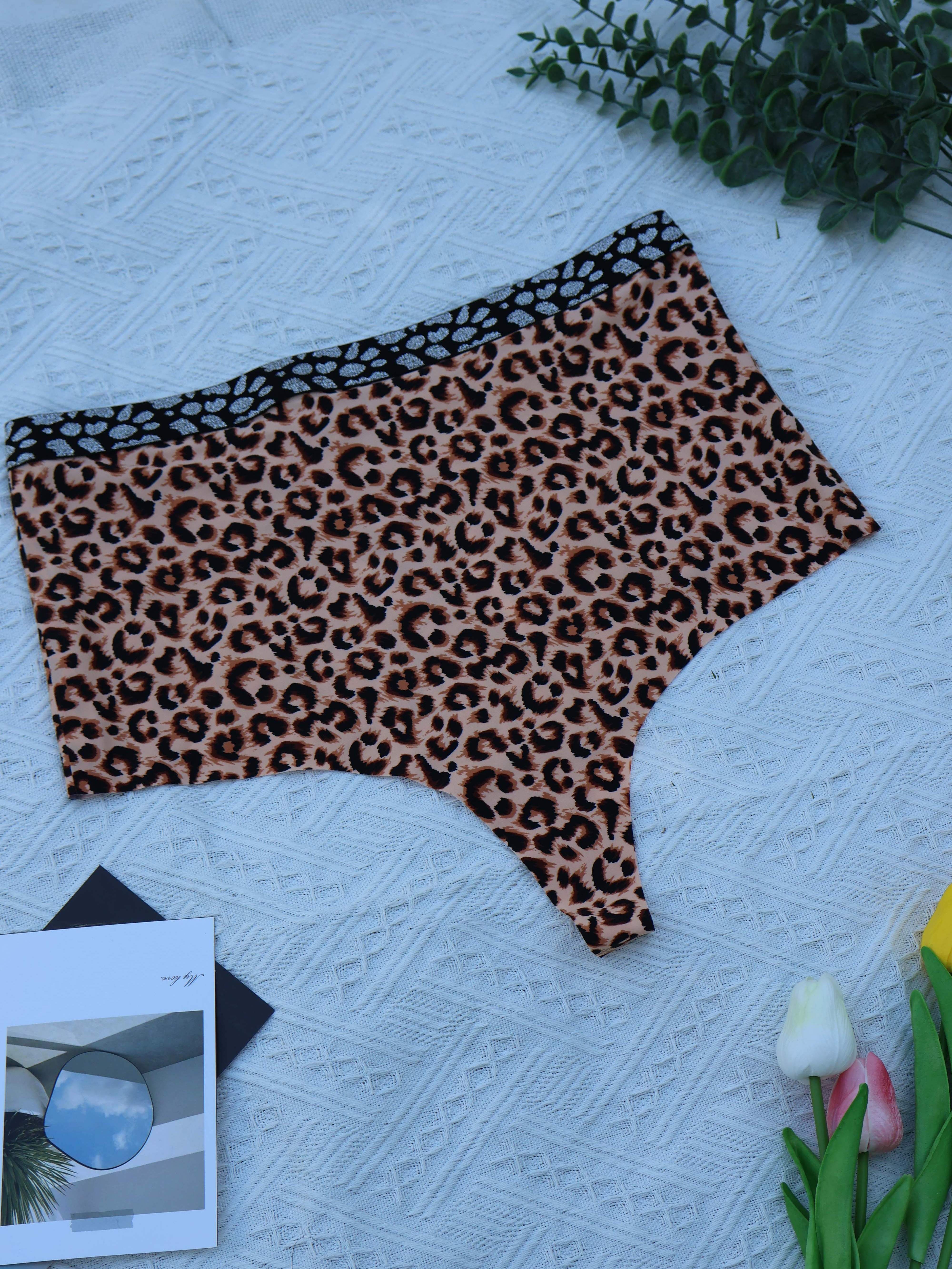 Plus Size Sexy Panties Set Women's Plus Leopard Print - Temu Philippines