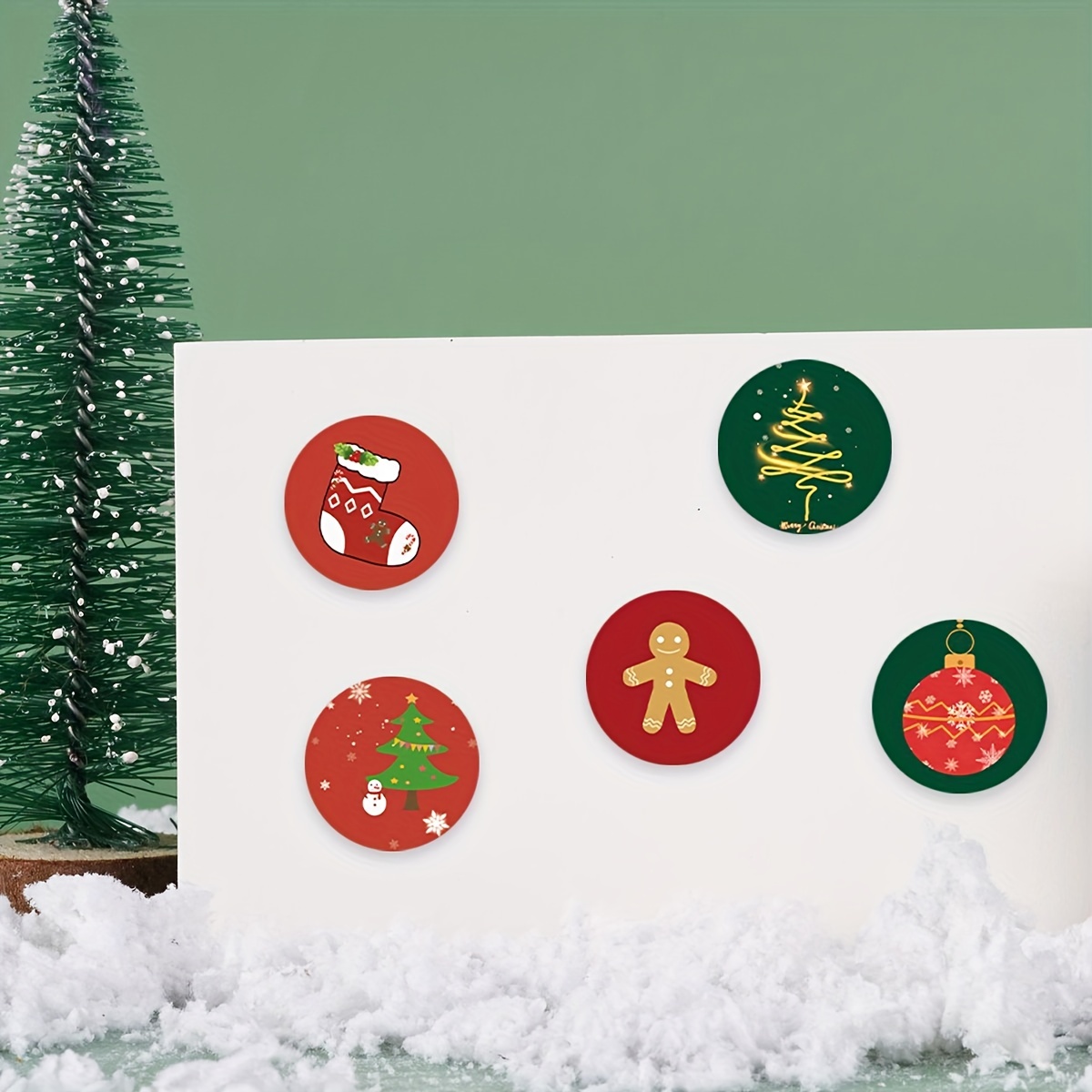 Christmas Tree Stickers 1.5 Circles