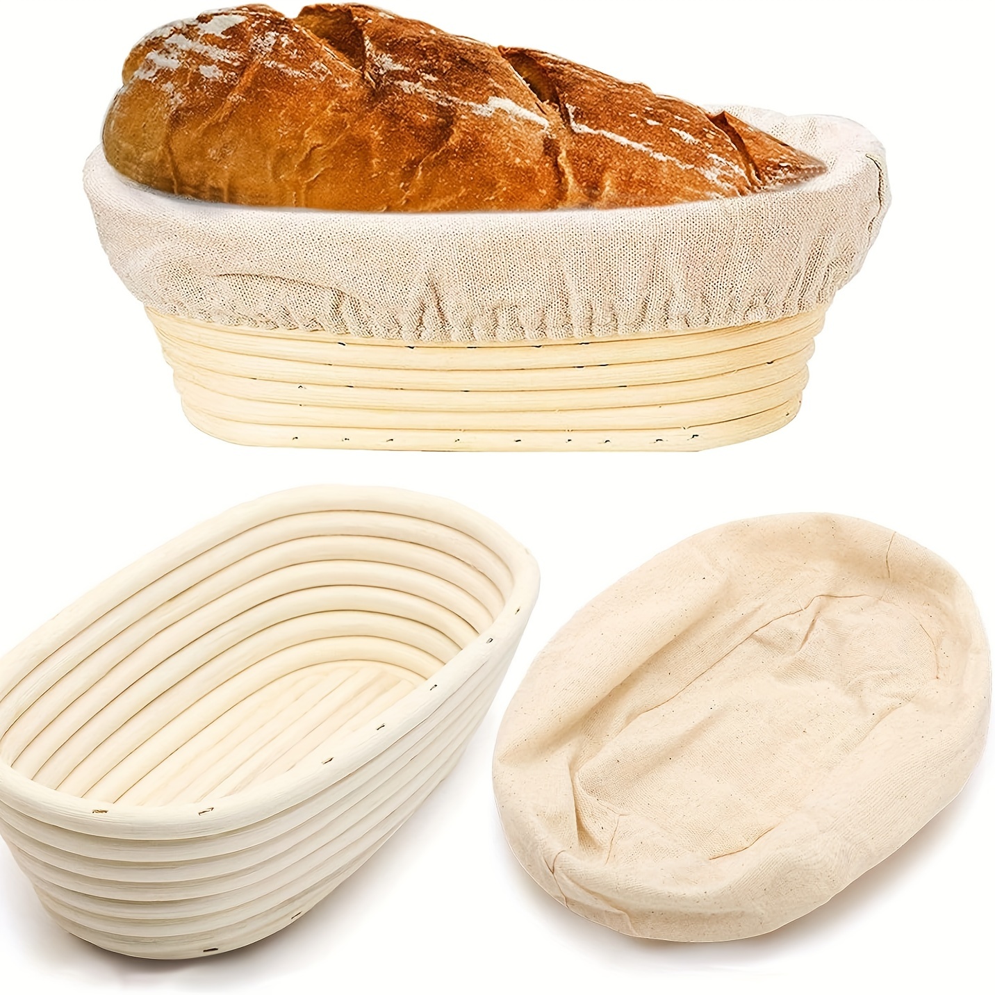 Bread Banneton Proofing Basket Small Round Oval Sourdough - Temu