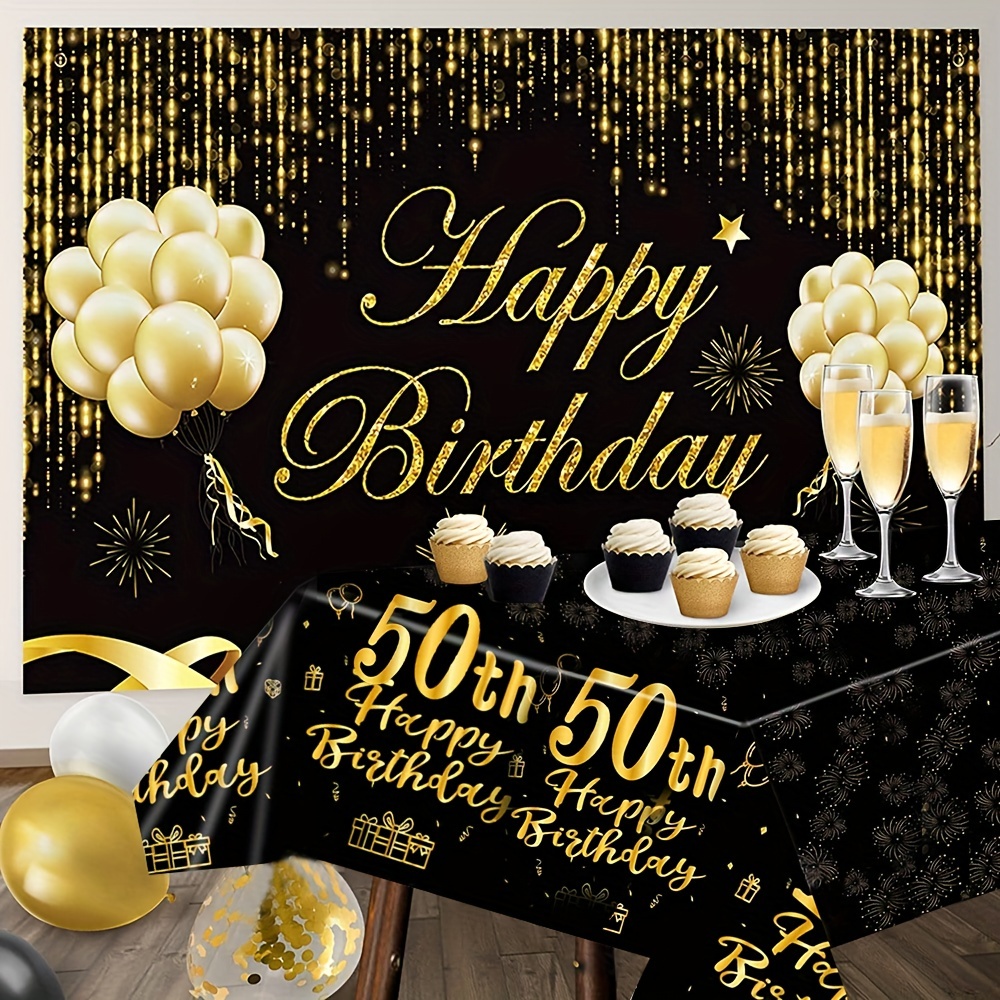 Golden Holiday Accessory Set for 50th Birthday Party