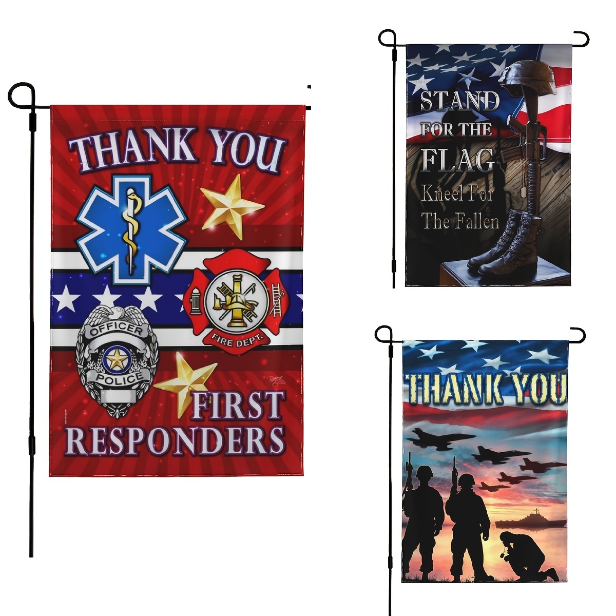 1pc usa military services garden flag thank you decor flag 12 5x18in 28x40in no flagpole details 1