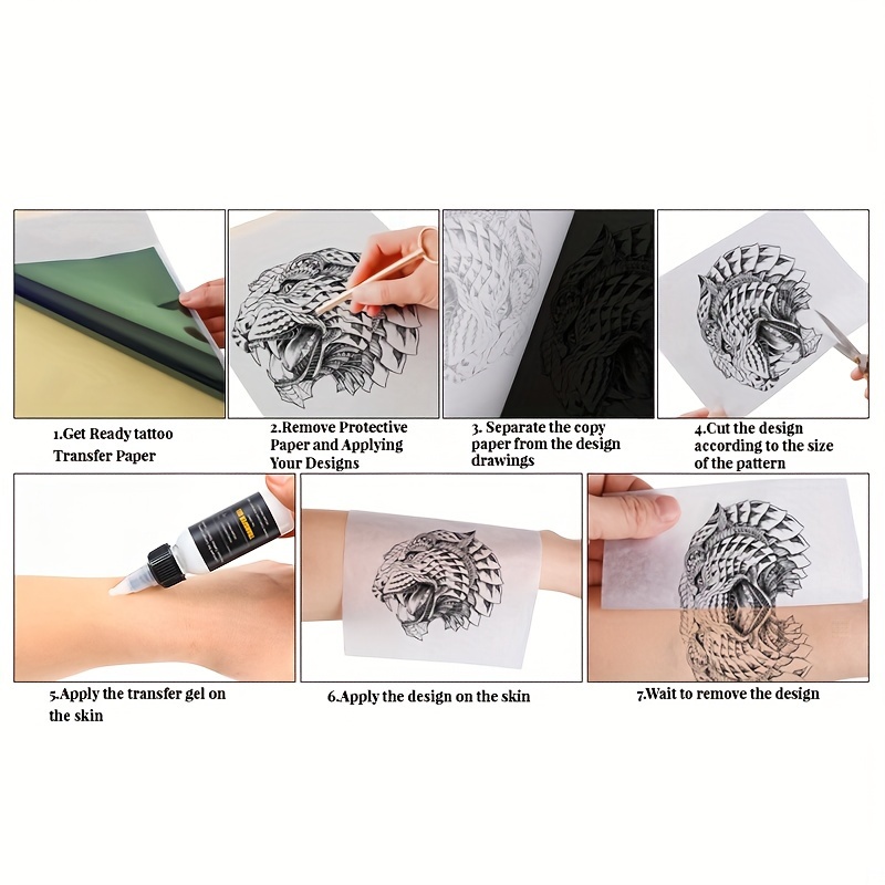 10pcs/20pcs Tattoo Transfer Paper, Tattoo Stencil Transfer Paper For  Tattooing, Thermal Stencil Carbon Copier Paper Compatible With Tattoo Supply
