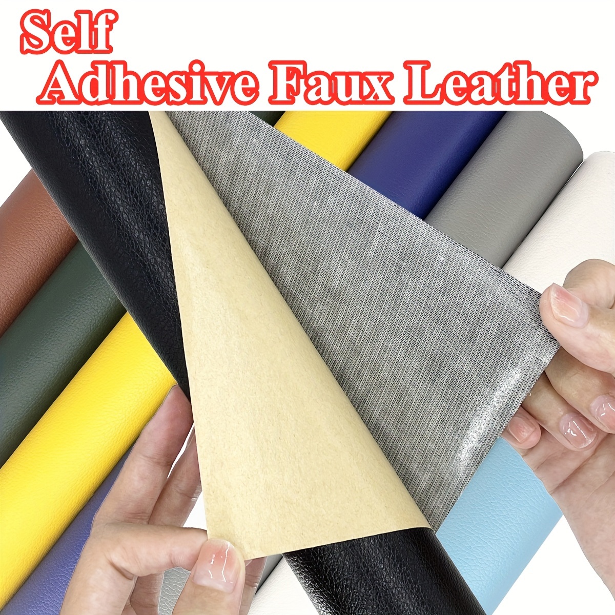 

Back Glue Self-adhesive Pu Leather Car Seat Repair Subsidy Patch Sofa Seat Leather Bed Refurbishment Background Decoration Pu Leather 1pc