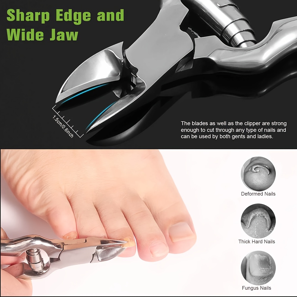 Surgical Stainless Steel Toenail Clippers for Thick and Ingrown Nails  Cutter MZ