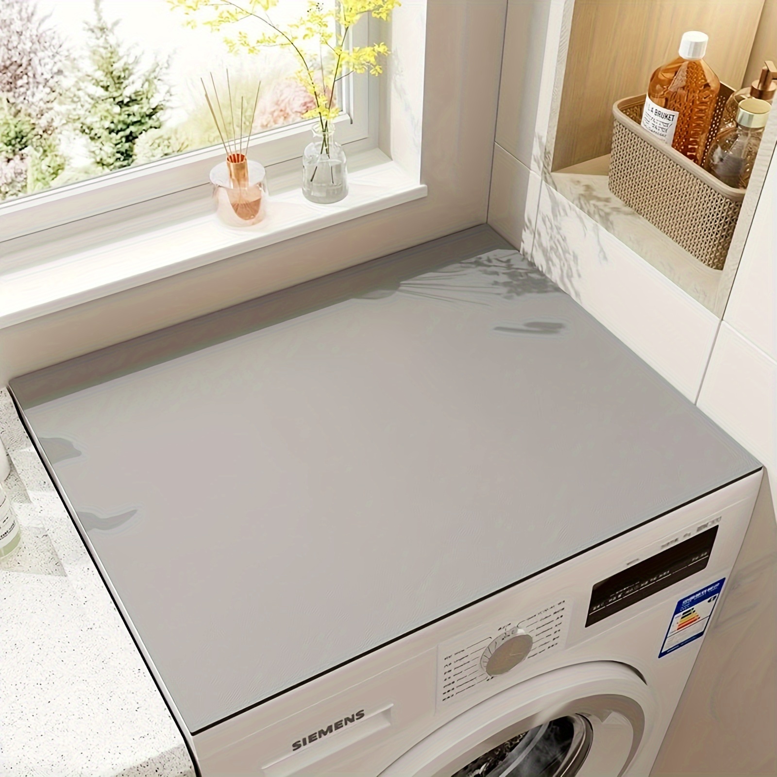  Cubierta de lavadora, cubierta de lavadora/secadora para  máquina de carga frontal impermeable (XXL, negro) : Electrodomésticos