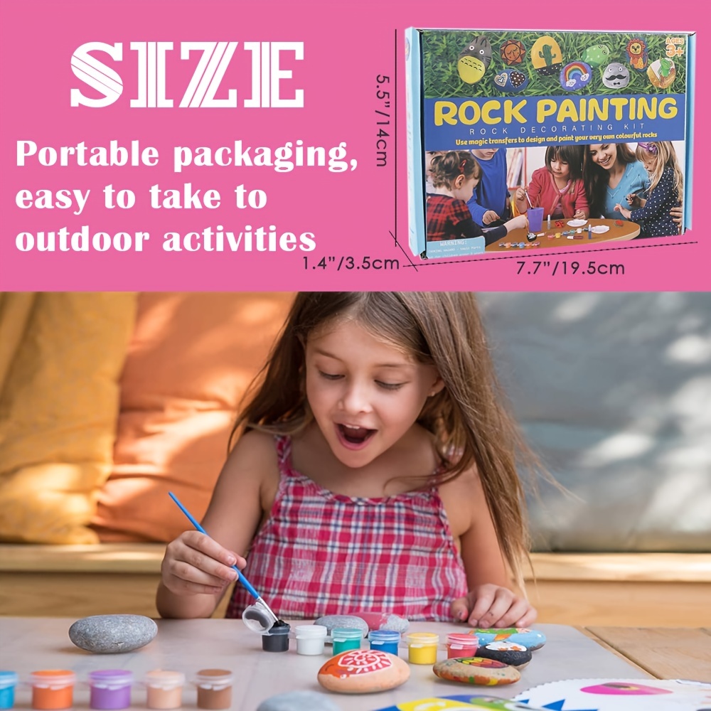 Rock Painting Kit for Kids - Arts and Crafts for Girls & Boys Ages