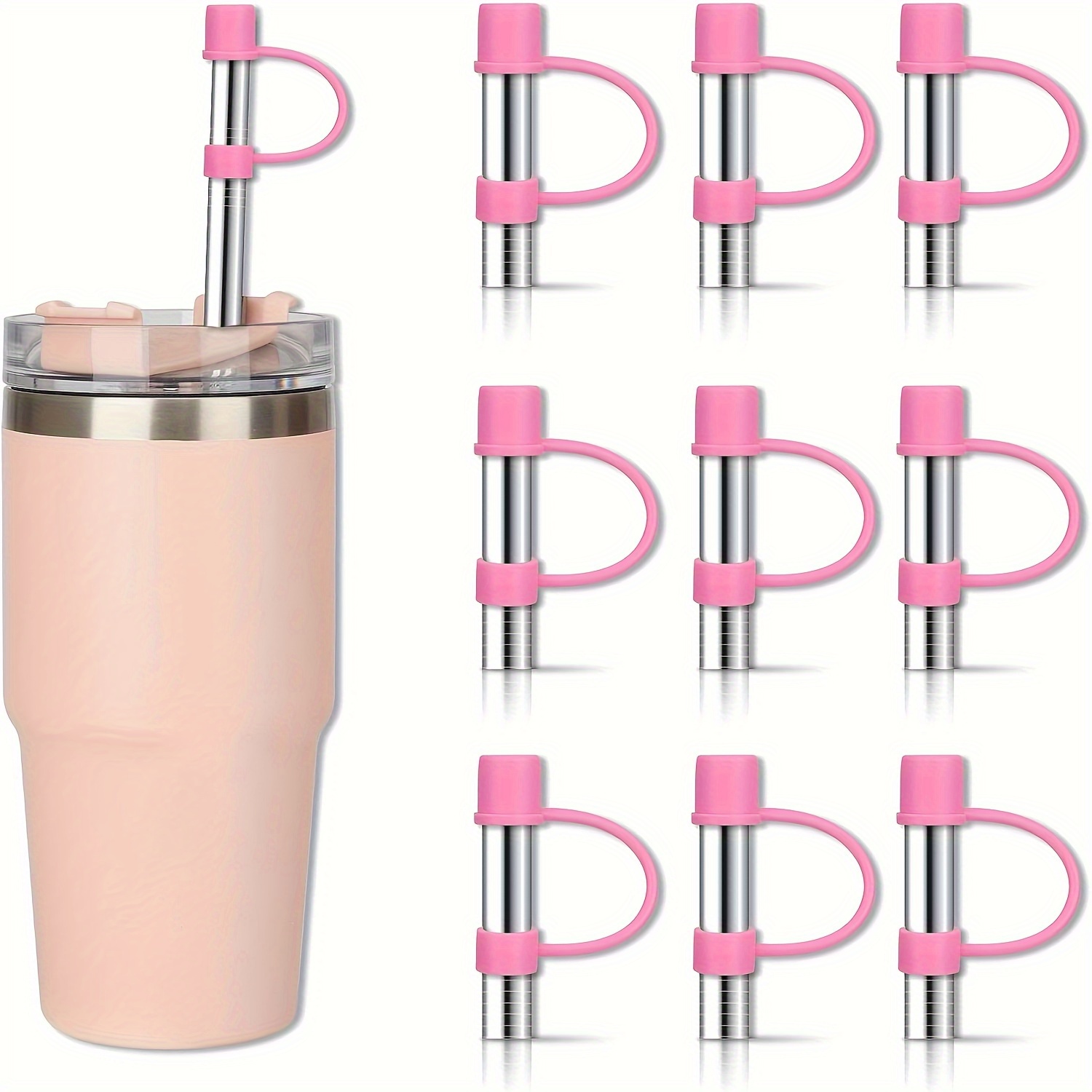 Reusable Dustproof Silicone Straw Cover Simple Cup Shaped - Temu