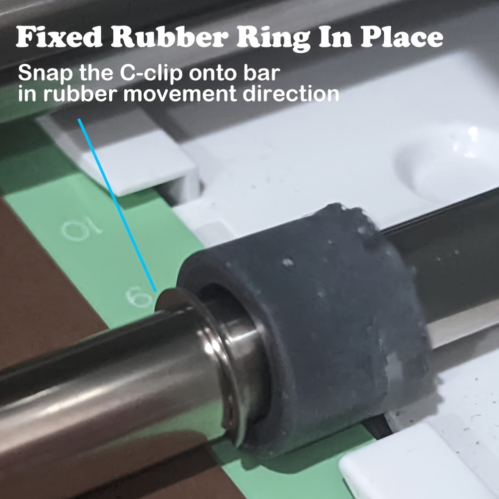  Rubber Roller Resolution for Cricut Maker, Keep Rubber in Place  with Retaining Rings Keep Rubber from Moving, Compatible with cricut  Maker/Maker 3