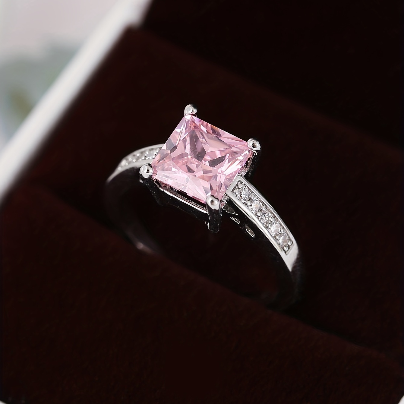 Copper Zircon Ring Gift, Classic Style