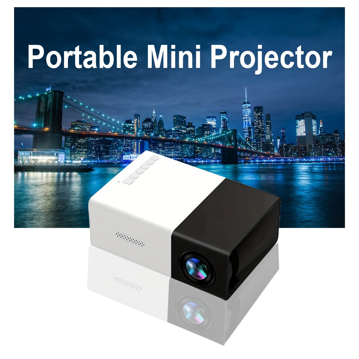Mini Projecteur, Led Vidéoprojecteur Home Cinéma Hd Hdmi Usb Vga