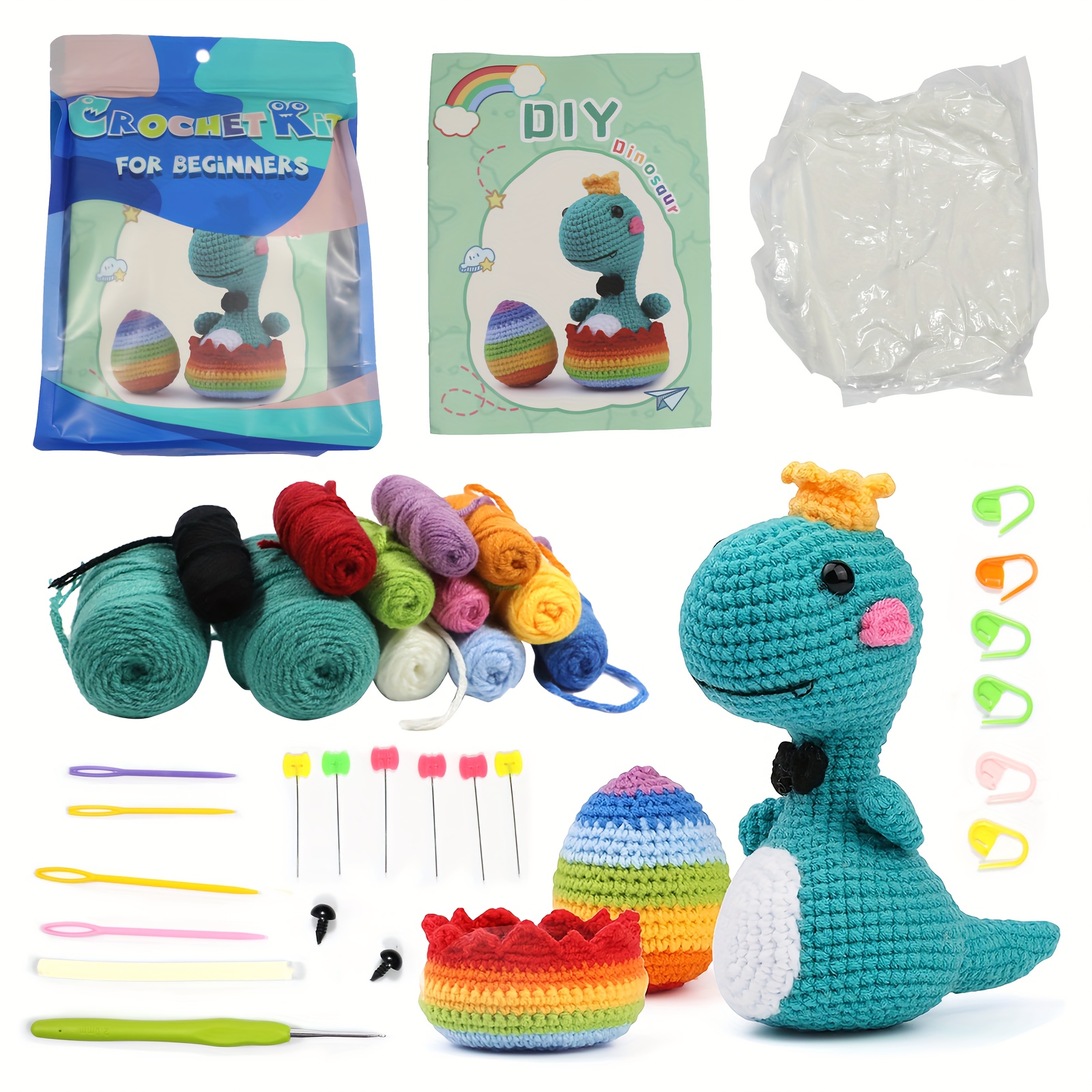 Tyrannosaurus Rex Beginners Crochet Kit For Kids And Adults - Temu