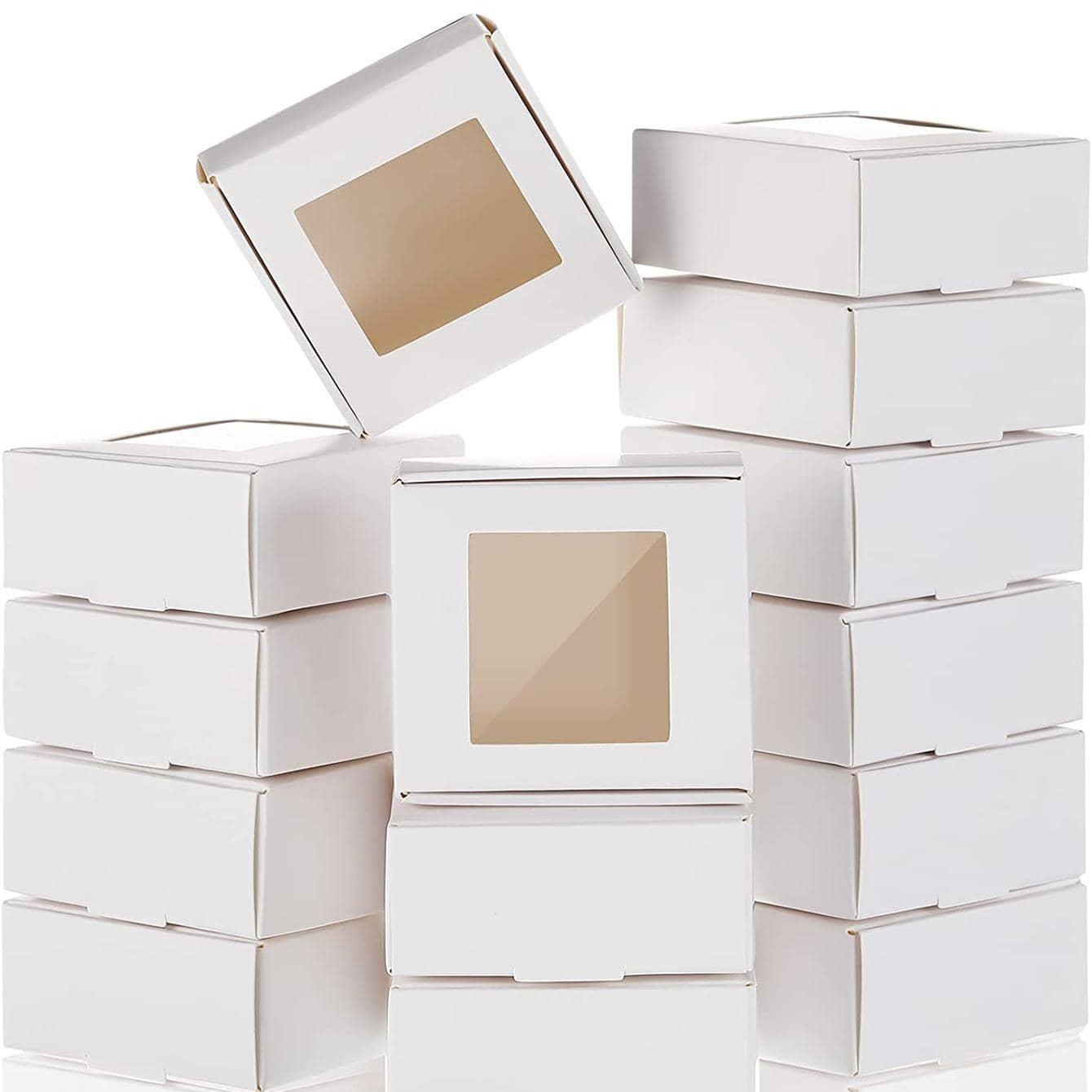 Mini Kraft Paper Box With Window Soap Packaging Boxes - Temu