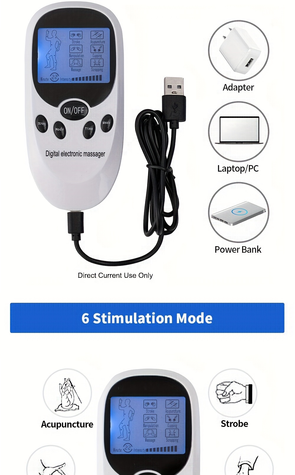 Digital Tense Machine Ems Massager Electric Pulse Muscle Stimulator For  Back Neck Electrode Massage Pads Convenient Use At Home - Temu Lithuania